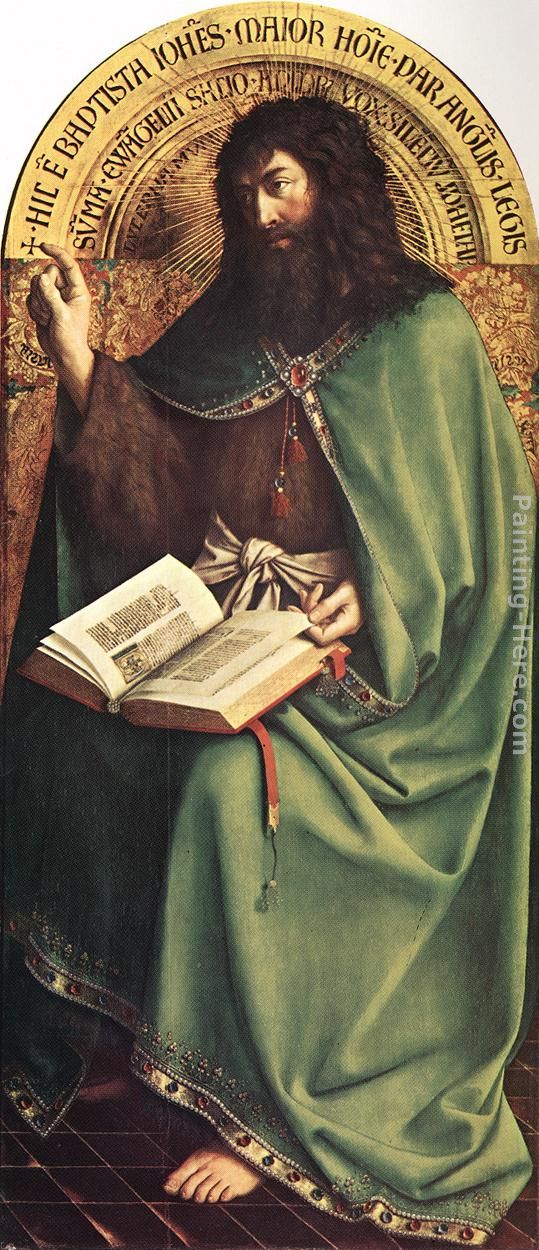 The Ghent Altarpiece St John the Baptist painting - Jan van Eyck The Ghent Altarpiece St John the Baptist art painting